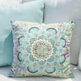 thumbnail image 5 of Boho Vintage Style Mandala Floral Throw Pillow Covers 16x16 Inch - Set of 2 Plush Cotton Soft Home Decor, Bedroom Bed Outdoor Green Couch Sofa Pillow Covers, 5 of 6