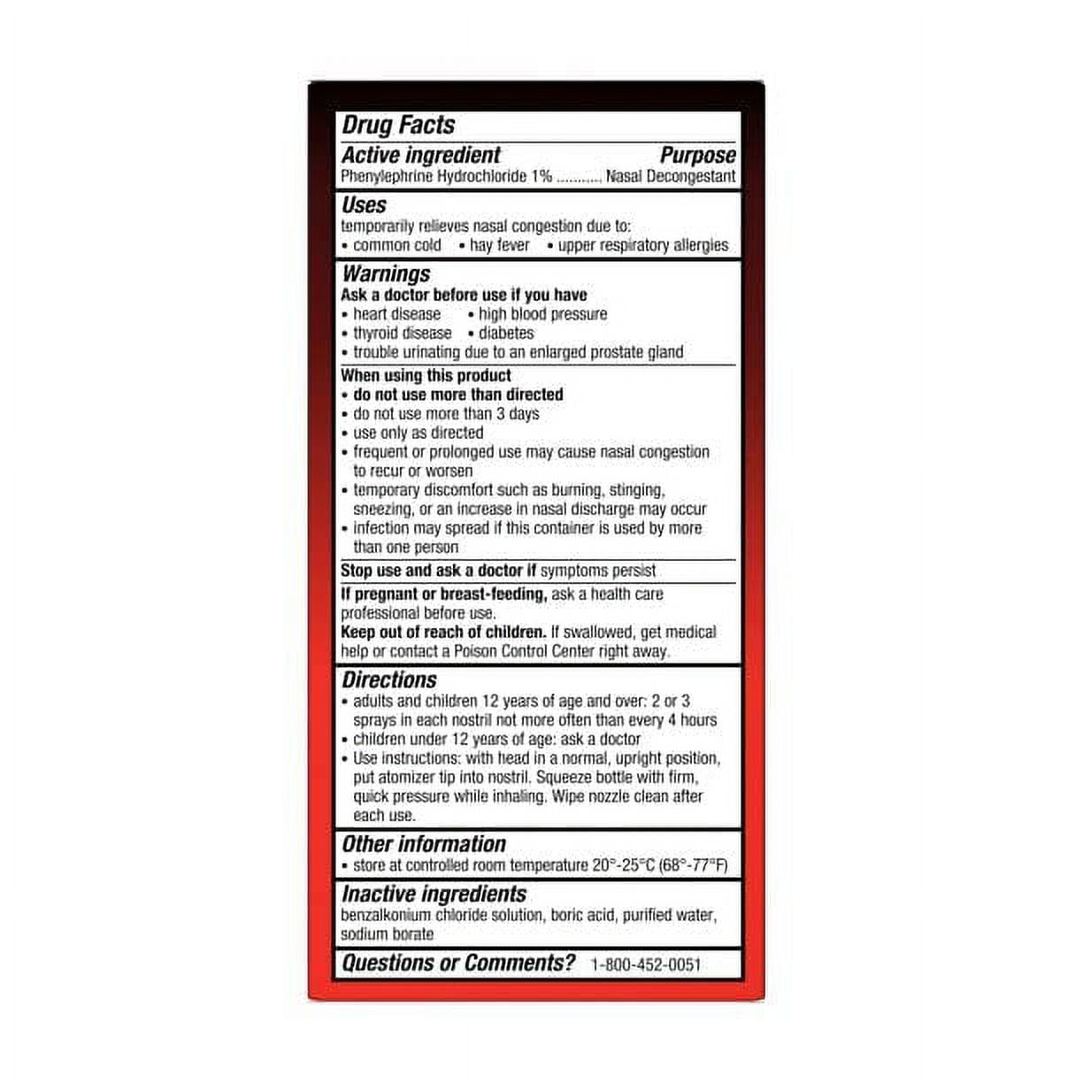 4-Way Fast Acting Nasal Spray, 1 fl.oz. Pr Bottle (6 Bottles)
