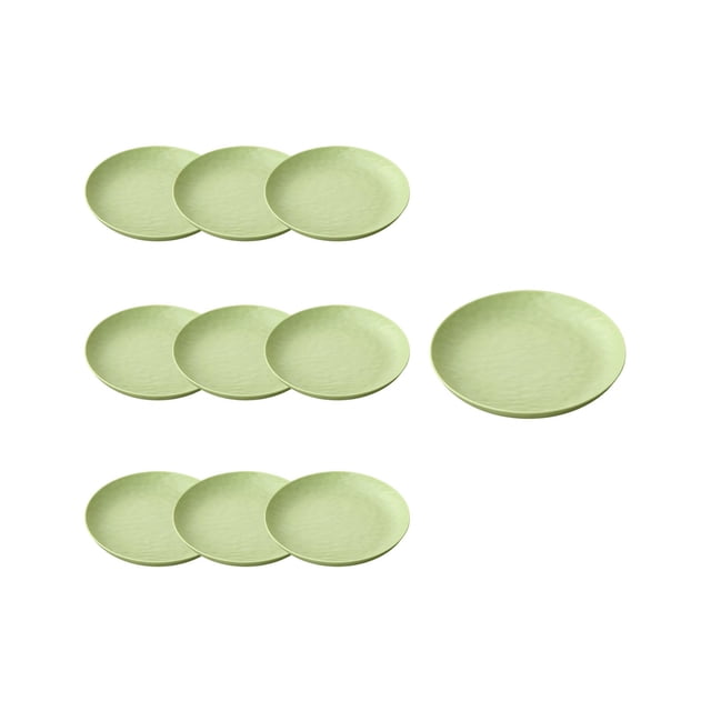 Juego de 10 platos de plástico para aperitivos, ideales para frutas, frutos secos y snacks deshidratados. Platos pequeños de 15 cm para condimentos, guarniciones y comida para picar. Ligeros,