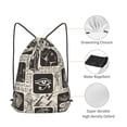 thumbnail image 5 of XMXT Unisex Drawstring Backpack for Women Men, Egyptian Elements Background Waterproof Gym Bag String Bags for Shopping Sport Travel, s, 5 of 8