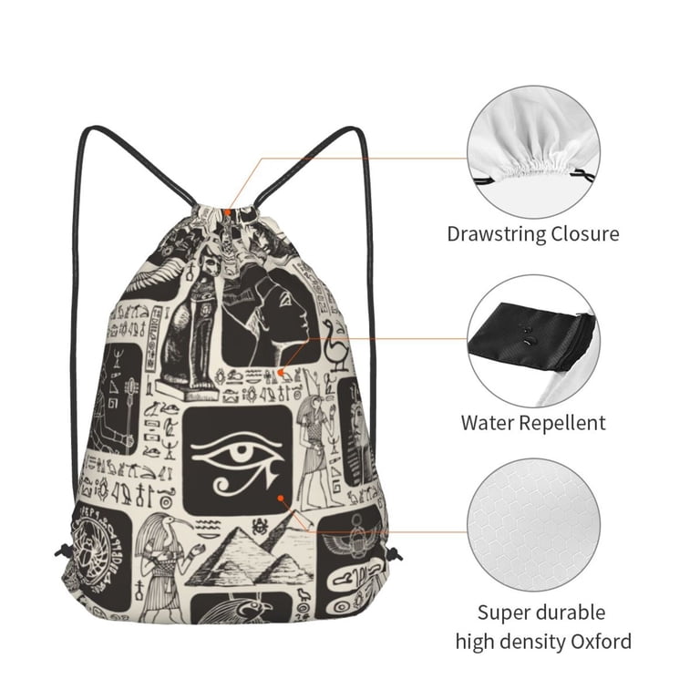 Egyptian Drawstring Backpack Thoth -Ancient Egyptian deity main image 4