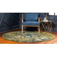 thumbnail image 2 of Unique Loom 3127686 Tapis Rond 6 x 6 Pi. Lierre Jardin, Vert, 2 of 2