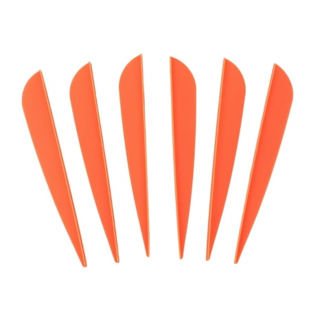 2024 TOP! Arrows Vanes 4 Inch Plastic Fletching for DIY Archery 50 Pack(Orange)