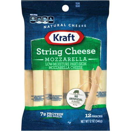 Kraft Mozzarella String Cheese, 12 count, 12 oz - Walmart.com