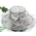 thumbnail image 2 of Women's Organza Hat Derby Fascinator for Tea Party Bridal Wedding Dress Hat, 2 of 6