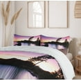 thumbnail image 6 of Ambesonne Landscape Duvet Cover Sets, Sandy Beach by River, 2-King, Purple Cream, 6 of 7