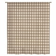 thumbnail image 2 of Brown Plaid Sheer Curtains 84 Inches Long, Gingham Checked Minimalist Modern Light Filering Curtains, Breathable Simi Curtain Privacy Drapes for Living Room Bedroom Lightweight Window Treatment, 2 of 9