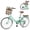Green, variant on Folding Women Bicycle 24 Inch, 7 Speed Beach Cruiser Bike for Women, High Carbon Steel Frame Ladies Bicycle with Basket& Rear Rack, Commute Bike for Women Adults, Multiple Colors