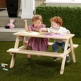 thumbnail image 2 of turtleplay Wooden Kids Picnic Table, 2 of 3