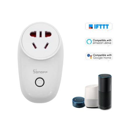 S26 ITEAD Wifi Smart Socket Wireless Remote Control Charging Adapter Smart Home Power Sockets /UK/CN/AU/ Type E/F Optional Via Phone App Smart Timer Compatible with & for Home/Nest IFTTT Home (Best Radio App Uk)