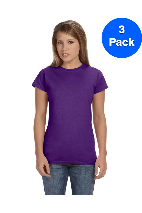 Womens 4.5 oz. SoftStyle Junior Fit T-Shirt 3 Pack