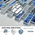thumbnail image 6 of DEWOO Blue Peel and Stick Tile Backsplash, 3D Adhesive Peel and Stick Tile Backsplash for Kitchen, Bathroom, Wall Tile, 10-Sheet (12"x 12"), 6 of 9