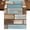 Blue, Brown, variant on Table Runners 72 Inches Long Dress Scarves, Blue Beige Brown Vintage Farmhouse Kitchen Table Runner, Coffee Tablerunners, Retro Farmhouse Elegant Pastoral 18x72 Inch