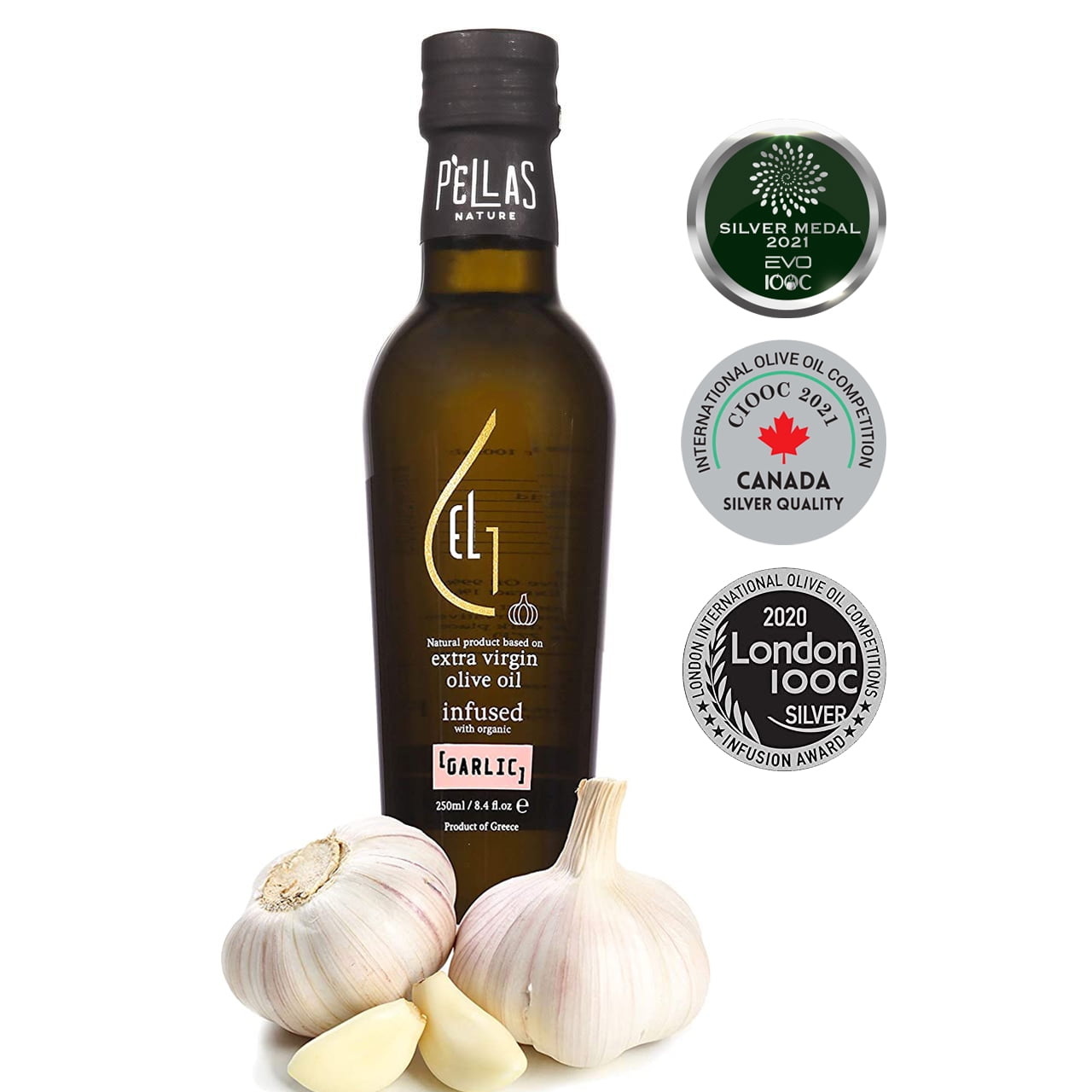 Pellas Nature, Organic Garlic Infused Extra Virgin Olive Oil, 2021 Award Winner