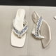 thumbnail image 4 of Amzcrzy Zapatos de mujer,Zapatos de mujer,Zapatillas de mujer, Sandalias de playa con punta cuadrada y tacón medio fino con diseño de espiga para mujer Sandalias Mujer Zapatillas De Casa, 4 of 6