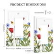 thumbnail image 3 of Haiem Wild Herbs Pattern Decorative Wall Plates, 1-Gang 5.0" x3.0", Unbreakable Thermoplastic Faceplate Cover for Decorator Receptacle Outlet & Switch-Style U, 3 of 6