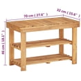 thumbnail image 4 of vidaXL Shoe Rack 70x32x46 cm Solid Acacia Wood, 4 of 4