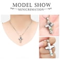 thumbnail image 4 of Urn Necklace for Ashes Rose Flower Cross Cremation Jewelry Pendant for Human/Pet Funeral Keepsake Memorial Necklace, 4 of 6