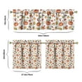 thumbnail image 6 of Rod Pocket Kitchen Curtain Set 3-Piece, 27.5x36 Inch Valance & Tier Drapes, Polyester Pongee Cafe Curtains for Living Room, Bathroom, Farmhouse Rustic Country Window Treatments., 6 of 6