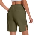 thumbnail image 4 of WILLBEST Pantalones Capri Casuales para Mujer, de Verano, Elásticos, Hasta La Rodilla, para Entrenamiento, Yoga, Informales, con Cintura Elástica, con Bolsillos, Talla 138 Grande, 4 of 5