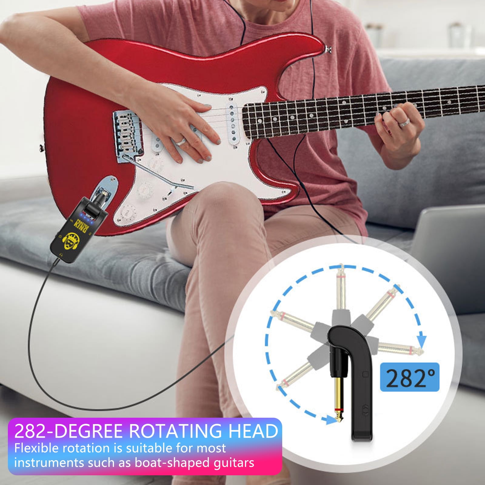 Sound Effects Guitar Amplifier Pickup Effects Device Plastic and Metal for Clear Rich Tone and Various Music Styles