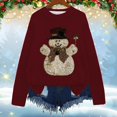 thumbnail image 1 of Chandails Grande Taille pour Femmes 2025 Imprimé Graphique Tendance Manches Longues Col Rond Tricot Automne Décontracté Coupe Ample, 1 of 4