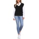 thumbnail image 2 of INSPIRAR CHIC Chaleco de Mujer Sin Mangas de Punto con Cuello en V Uniforme Escolar Color Contrastante M Negro, 2 of 6