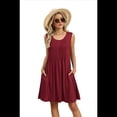 thumbnail image 3 of Vestido de Tirantes Holgado Rojo Vino M, 3 of 10