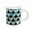 White, variant on 3drose, Mixed Media Art with Hearts and Typography Elements Turquoise and Black, 15oz Mug