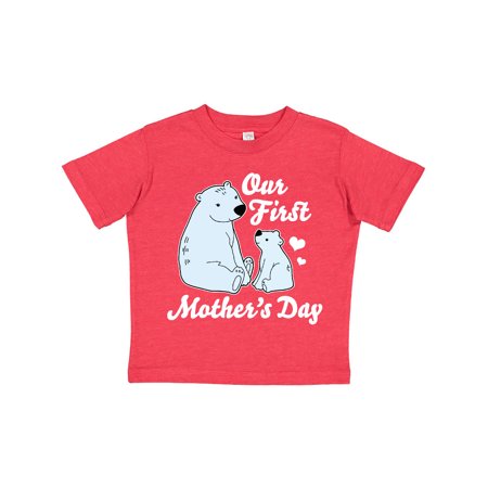 

Inktastic Our First Mothers Day with Polar Bears Gift Toddler Boy or Toddler Girl T-Shirt