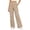 a-Khaki40580, variant on Womens High Waist Wide Leg Pants With Front Patch Pockets Smooth Casual Relaxed Fit Trousers For Summer Commutes Smart Casual Outings Leisure Pants