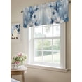 thumbnail image 6 of Blue White Daisy Curtain Valances for Windows, Vintage Elegant Butterfly Flowers Kitchen Valance Window Treatment, Light Filtering Block Curtains for Bathroom/Bedroom/Living Room 54'' x 18'', 6 of 9