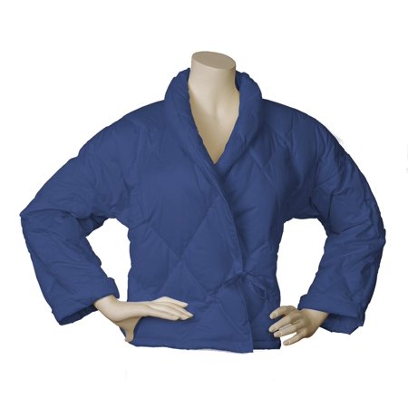 Warm Things Quilted Down Bed Jacket Navy / M (Best Down Jackets For Extreme Cold)