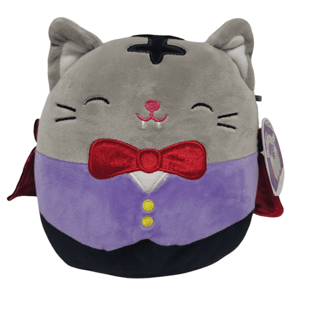 Squishmallows Official Kellytoy Plush Toy 8" Tally the Vampire Cat Halloween Edition