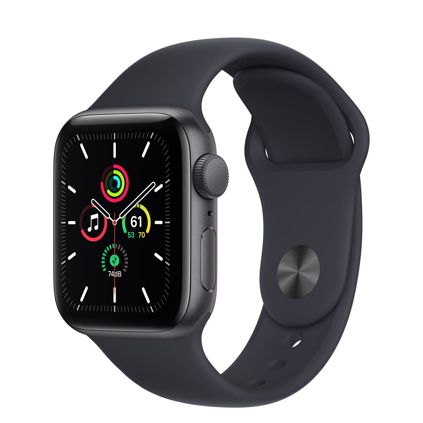 Apple Watch SE GPS, 40mm Space Gray Aluminum Case with Midnight Sport Band - Regular - Walmart