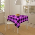 thumbnail image 4 of Wukai Purple Black Buffalo Plaid Waterproof Tablecloth for Kitchen Dining, Fits Square Tables for 2-4 Seats -60"x60", 4 of 7