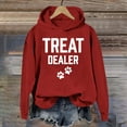 thumbnail image 2 of Sweatshirts for Women Clearance Zip Up Winter Loose Fit Hooded Long-sleeved Mitten- Off the Shoulder Curve Hem Solid Color Leisure Hoodies Womens Casual Printed Long Sleeve Hooded Sweatshirt, 2 of 4