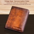 thumbnail image 4 of Men's Blocking Full Grain Leather ID Window Multi-Currency Wallet Bifold I9H4, 4 of 9
