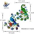 thumbnail image 4 of J-Fly Metal Peacock Wall Decor  Colorful Tropical Outdoor Wall Decor Peacock Indoor Metal Wall Art Metal Bird Wall Decor Outdoor Decor Patio Wall Fence Garden Home Kitchen Decor 11 inch for  Set of 2, 4 of 8