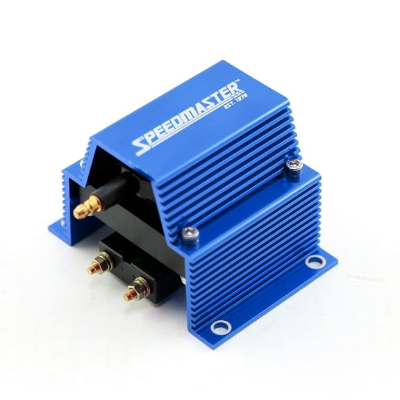Speedmaster PCE382.1007.06 Universal 12V High Output External Male E-Core Ignition Coil - Blue