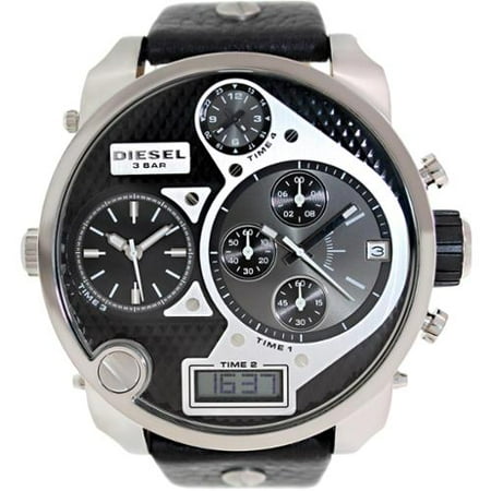 Men's DZ7125 Black SBA Oversized Analog-Digital Black and Silver Dial