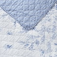 thumbnail image 3 of Laura Ashley Home - Queen Quilt Set, Reversible Cotton Bedding with Matching Shams, Pre-Washed Home Decor for Added Softness (Flora Blue, Queen), 3 of 5
