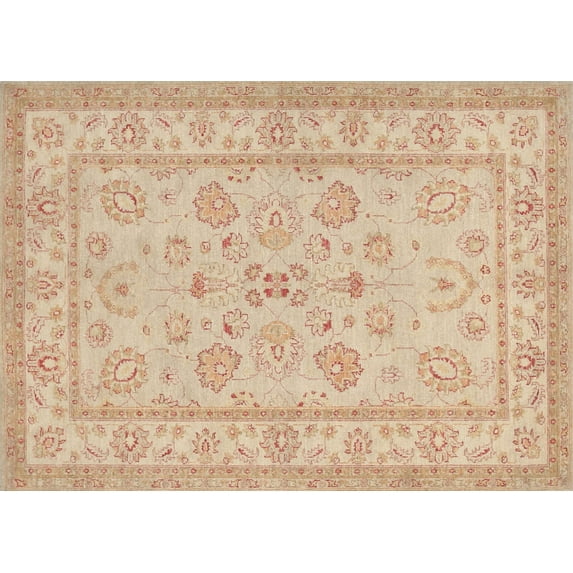 Ahgly Company Machine Washable Indoor Rectangle Traditional Brown Area Rugs, 9' x 12'