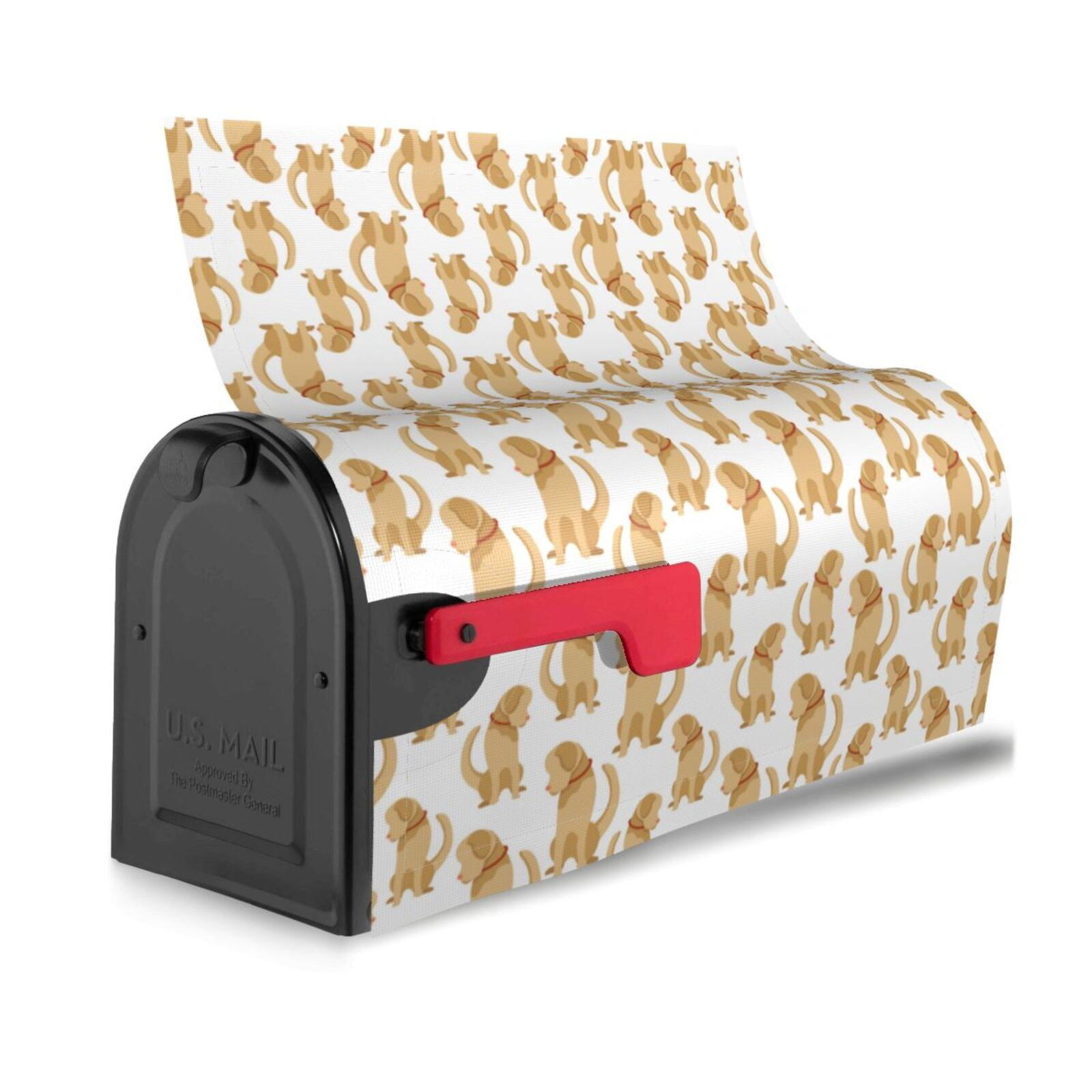 Xecao Labrador Retriever Dog for Mailbox Cover with Magnetic Strips, Waterproof and Sunscreen, Adds a Decorative Touch to Your Garden Yard.