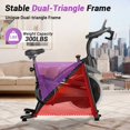 thumbnail image 2 of LEZEE Exercise Bike Indoor Cycling Bike Adjustable Resistance for Home Workout Use Max Weight 300 lbs with Extra Comfort Seat, 2 of 11