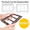 thumbnail image 4 of Yayeee Rocker Switch Wall Plate 3-Gang 6.5"x4.6" Home Decorative Outlet Cover, Tribal Geometric, 4 of 6