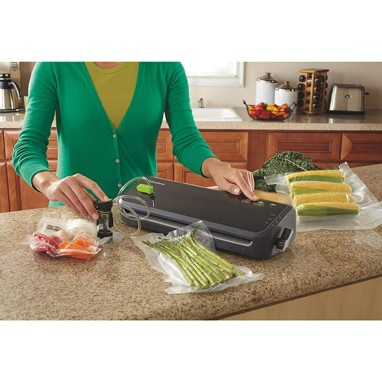  Bonsenkitchen Food Sealer Vacuum Sealer, Built-in Cutter &  sealer Bags Rolls and Starter Kit, Dry&Moist Food Modes, Compact Design Air  Sealing System Portable Vacuum Sealer, Black: Home & Kitchen