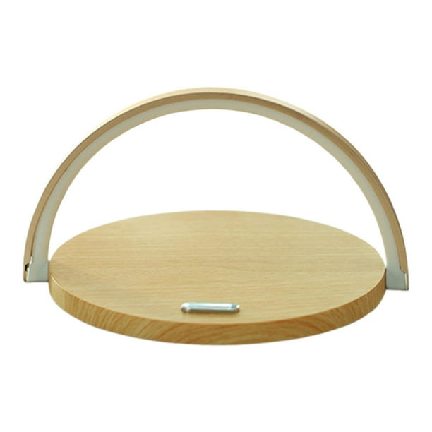 Lámpara de noche con luz de noche para teléfono, soporte para teléfono único y sencillo, ajuste de brillo de 3 niveles, Nordic Max 15 W, táctil Color de la madera