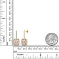 thumbnail image 6 of Gem Stone King 4.96 Ct Octagon Peach Simulated Morganite 18K Yellow Gold Plated Silver Earrings, 6 of 6