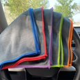 thumbnail image 3 of Microfiber Carbon Cloth To Wipe Windows Wine Glasses Tableware Glass Cleaning Cloth Carbon Fiber Rag Purple, 3 of 6